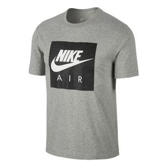 Nike Air Logo Printing Round Neck Short Sleeve Gray AA6296-063