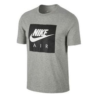 Nike Air Logo Printing Round Neck Short Sleeve Gray AA6296-063
