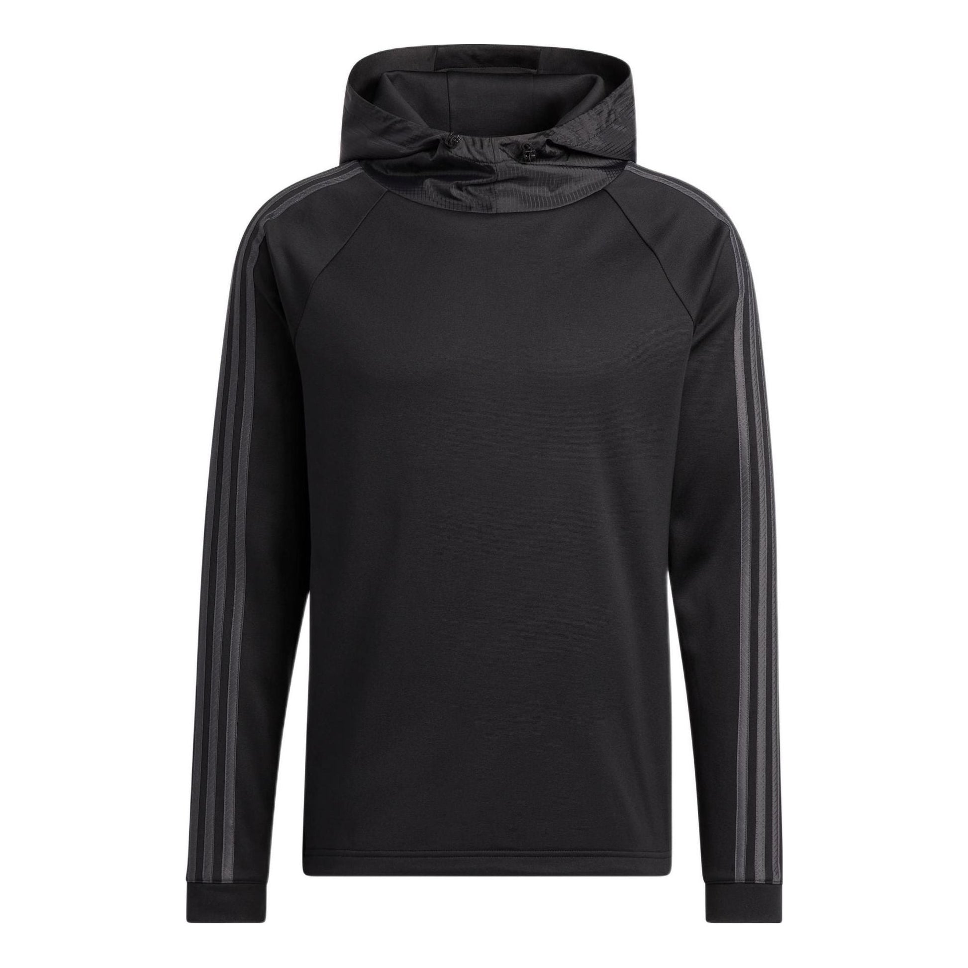 Men's adidas Cold.rdy Solid Color Stripe Pullover Hooded Long Sleeves Black HI3847