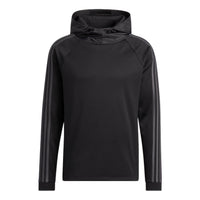 Men's adidas Cold.rdy Solid Color Stripe Pullover Hooded Long Sleeves Black HI3847