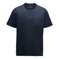 Men's PRADA Elastic Short Sleeve Navy Blue UJN396-1JEY-F0124-S-202