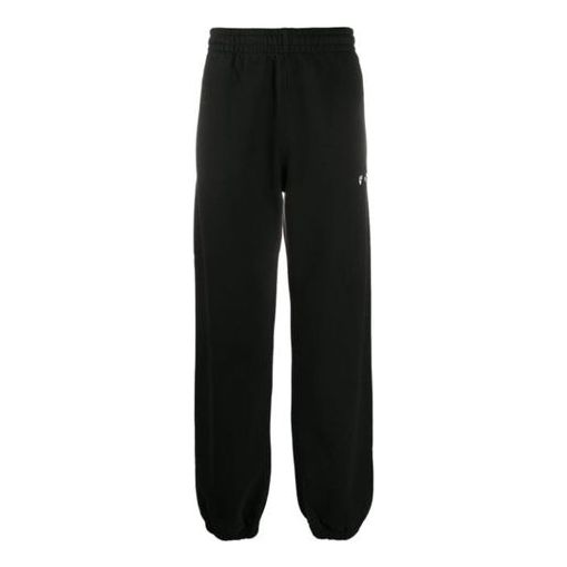 Men's Off-White Straight Black Sports Pants/Trousers/Joggers OMCH029E20FLE0011001