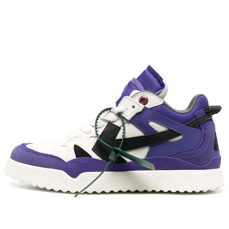 Off-White Sponge Mid-Top Sneakers 'Purple White Black' OMIA234S23LEA0013710