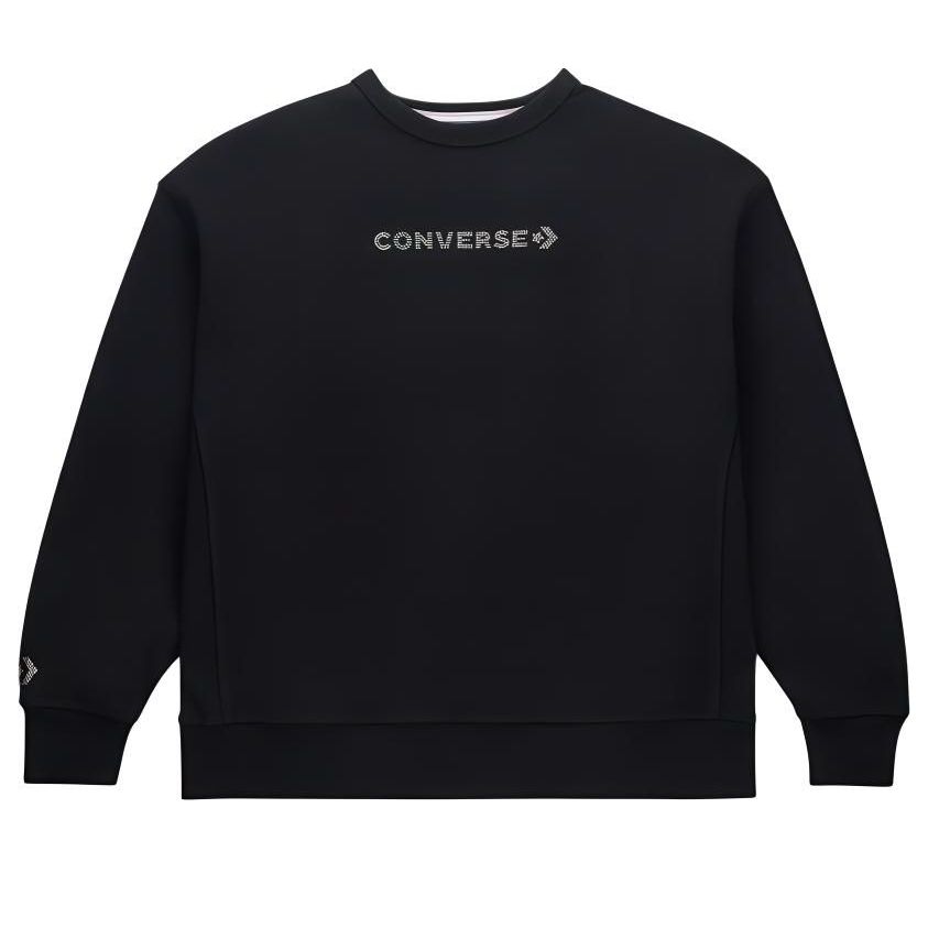 Converse Gold Standard Crew Neck Sweatshirt with Swarovski Crystals Asia Sizing 'Black' 10027136-A01