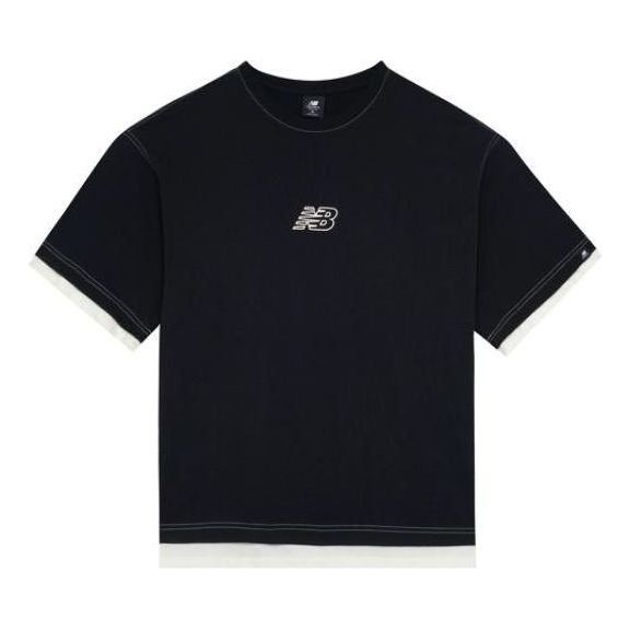 New Balance Essentials Logo T-shirt Asia Sizing 'Black' AMT22363-BK
