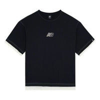New Balance Essentials Logo T-shirt Asia Sizing 'Black' AMT22363-BK
