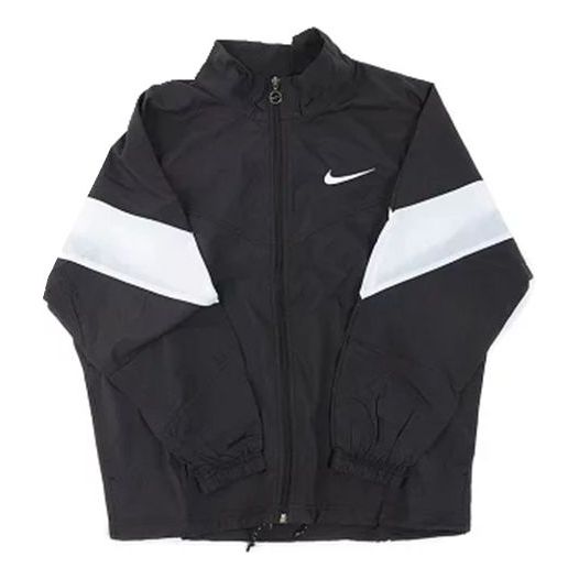 (WMNS) Nike Retro Large Logo Windproof Sports Jacket Black AR2848-011