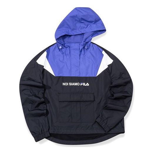 Fila FUSION Athleisure Casual Sports Woven Hooded Jacket Colorblock T11W041705F-BK