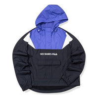 Fila FUSION Athleisure Casual Sports Woven Hooded Jacket Colorblock T11W041705F-BK