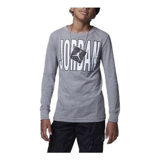 (GS) Air Jordan Stretch Out Long Sleeve T-Shirt 'Grey' 95C692-GEH