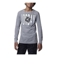 (GS) Air Jordan Stretch Out Long Sleeve T-Shirt 'Grey' 95C692-GEH