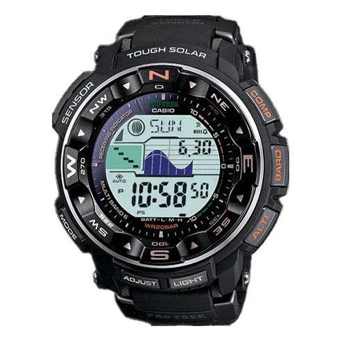 CASIO Sports Solar Powered Mens Black Digital PRW2500R-1
