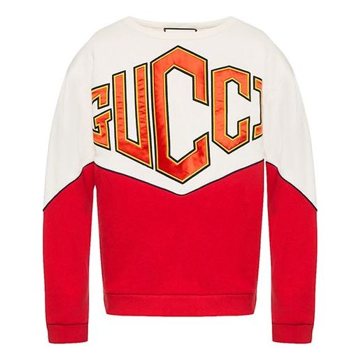 Gucci Splicing Embroidery Sports Male White Red 580820-XJBHJ-9829