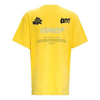 Off-White SS21 Logo Printing Round Neck Casual Short Sleeve Loose Fit Yellow OMAA038S21JER0091910