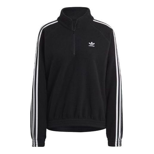(WMNS) adidas Adicolor Classics Polar Fleece Half-Zip Sweatshirt 'Black' GN2864