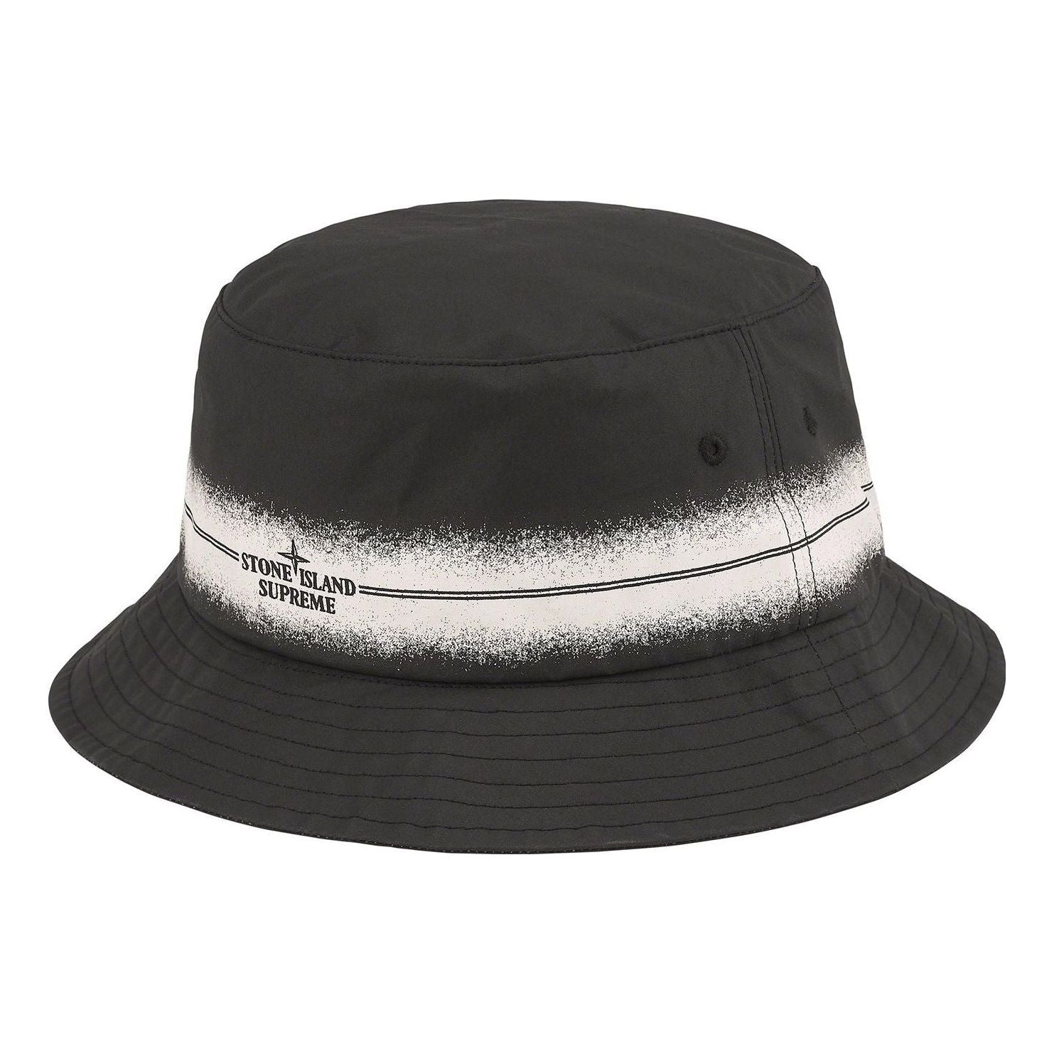 Supreme x Stone Island Stripe Crusher Hat 'Black White' SUP-SS22-773