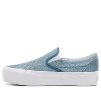 Vans Glitter Classic Slip-on Platform Blue/White VN0A3JEZTEO