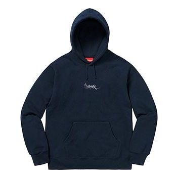 Supreme SS19 Tag Logo Hooded Sweatshirt Nacy SUP-SS19-570