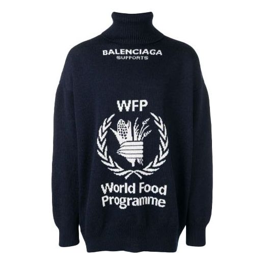 Balenciaga x World Food Programme Jumper 'Navy White' 542703T15074177