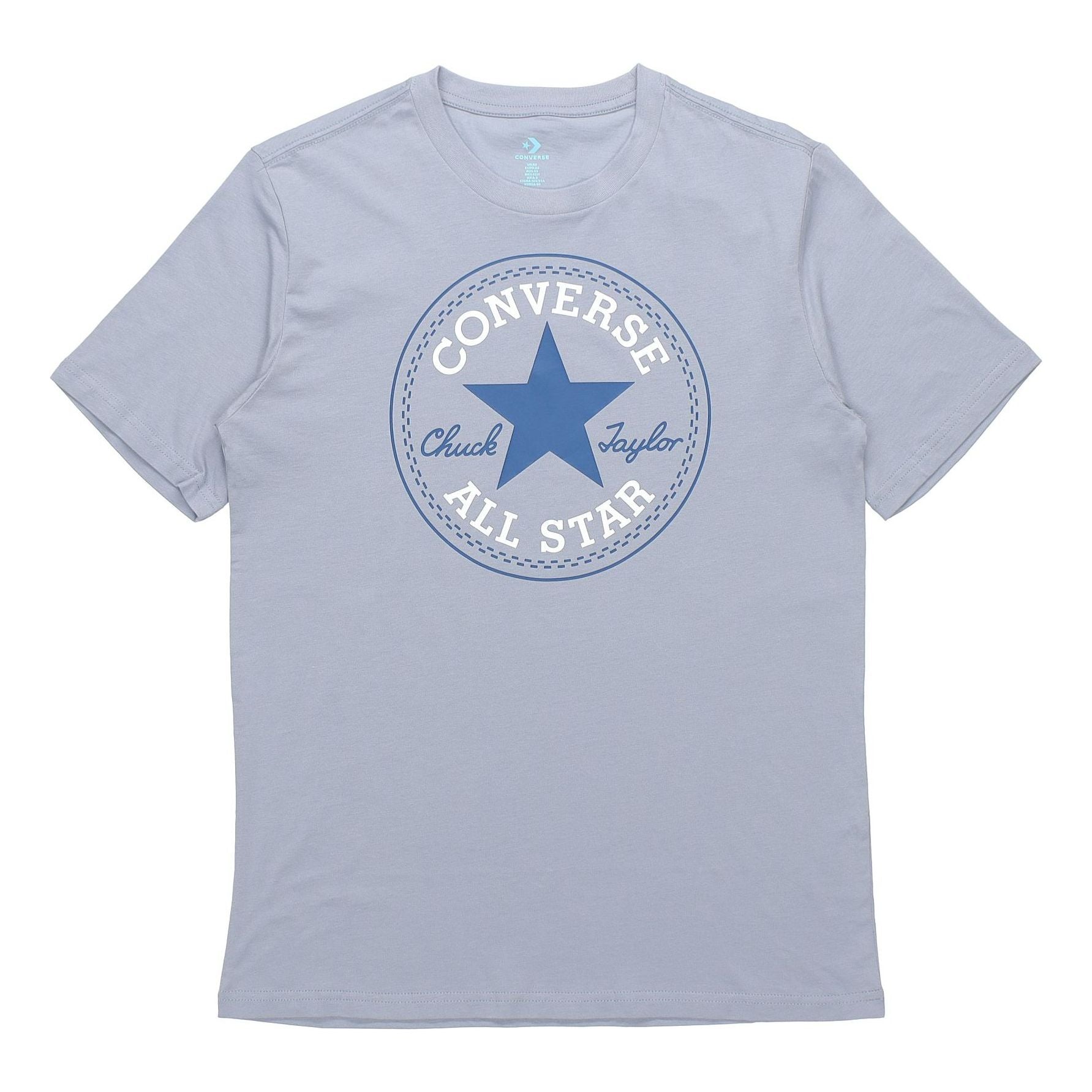 Men's Converse All Star Classic Round Neck Sports Short Sleeve Blue 10007887-063