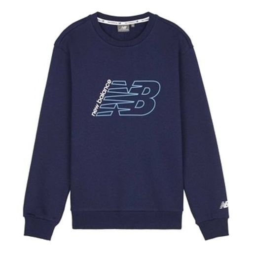 New Balance  New Balance logo Printing Pullover Asia Sizing 'Blue' NCA3S521-NV