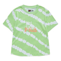 FILA FUSION Contrasting Colors Printing Slim Fit Knit Short Sleeve Green T11W131102F-LG