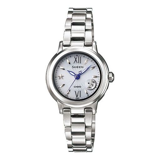 CASIO Waterproof SHEEN Sapphire Crystal Solar Powered Stainless Steel Strap Silver Analog SHW-1500D-7A