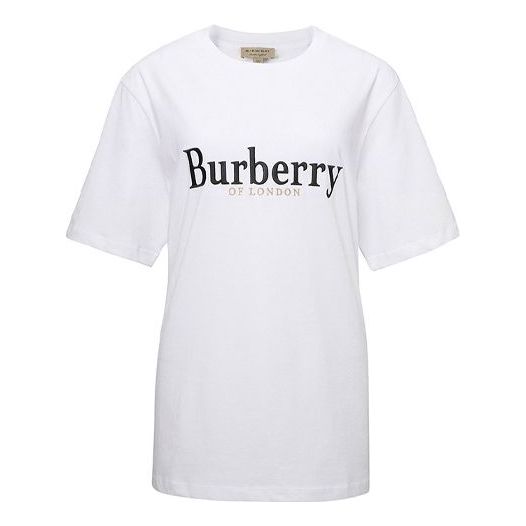 Burberry Cotton Short Sleeve White 8005940