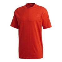 Men's Y-3 Solid Color Logo Short Sleeve Red T-Shirt FN3360
