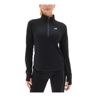 (WMNS) New Balance Heat Grid Half Zip Top Asia Sizing 'Black' WT23252-BK