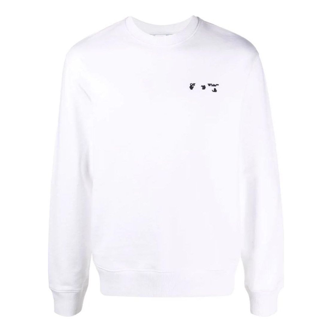 Men's Off-White SS22 Solid Color Logo Printing Round Neck Version White OMBA057C99FLE00401100110