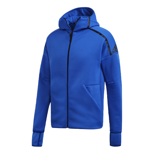 Men's adidas Logo Blue Hooded Jacket EB5237