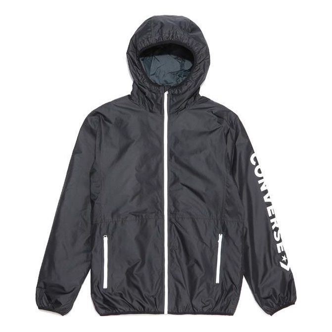 Converse Wordmark Windproof Light Jacket Asia Sizing 'Black' 10008250-A02