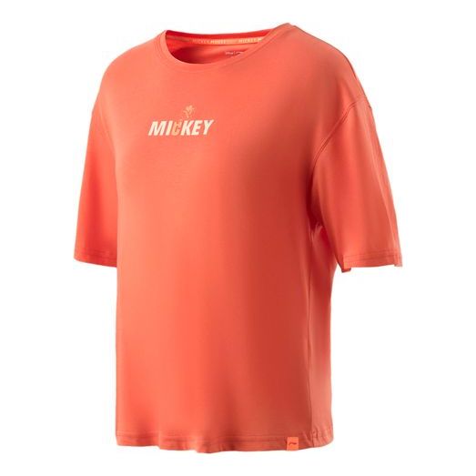 Li-Ning x Disney Crossover Training Series Alphabet Printing Webbing Loose Sports Short Sleeve Red ATSR204-3