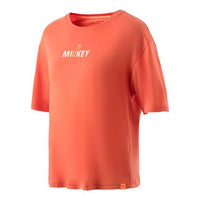 Li-Ning x Disney Crossover Training Series Alphabet Printing Webbing Loose Sports Short Sleeve Red ATSR204-3
