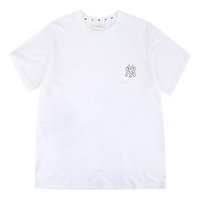 MLB New York Yankees Small Label Embroidered Athleisure Casual Sports Short Sleeve Unisex White 31TSZ1941-50W