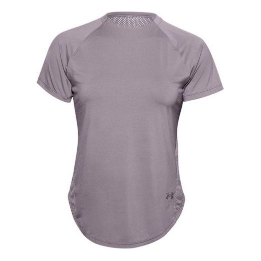 (WMNS) Under Armour Sports Tee Gray/Purple 1356300-585