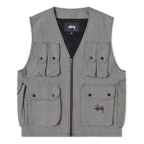 Stussy Houndstooth Work Vest 'Grey' 115517