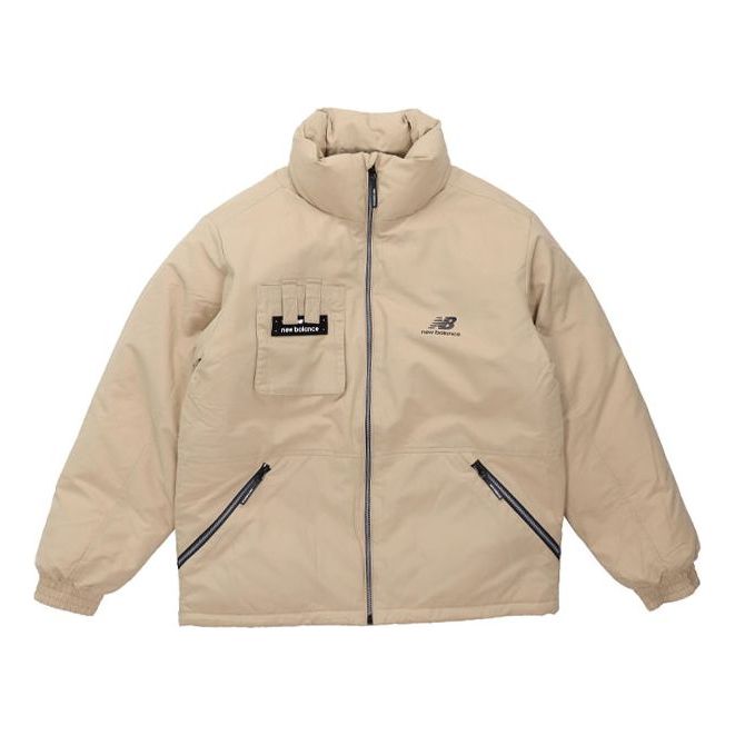 New Balance Logo Print Puffer Jacket Asia Sizing 'Pink' AMJ14308-BEI