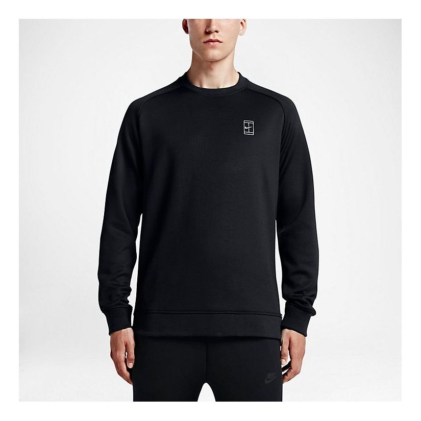 Nike Court Fleece Crew 'Black White' 744010-010