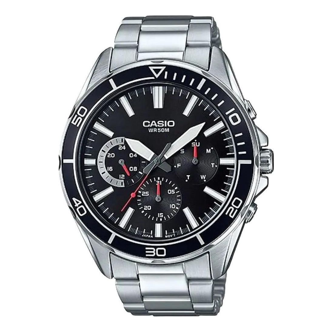 Men's CASIO Quartz Stainless Steel Strap Black Mens MTD-320D-1A