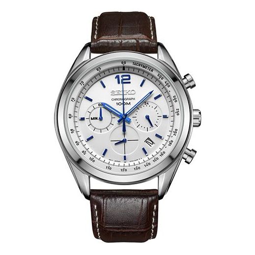 Men's SEIKO Casual Belt Quartz Watch White SSB095J1