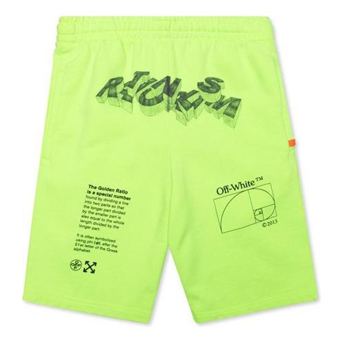 Off-White SS20 Mens Cotton 3D Pencil Bermuda Fluorescence OMCI006R20E300106210