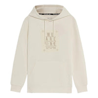 Li-Ning Wade Series Printing Hooded Pullover Long Sleeves Creamy White AWDS193-3