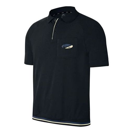 Nike SB Skateboard Short Sleeve Polo Shirt Black CI7190-010