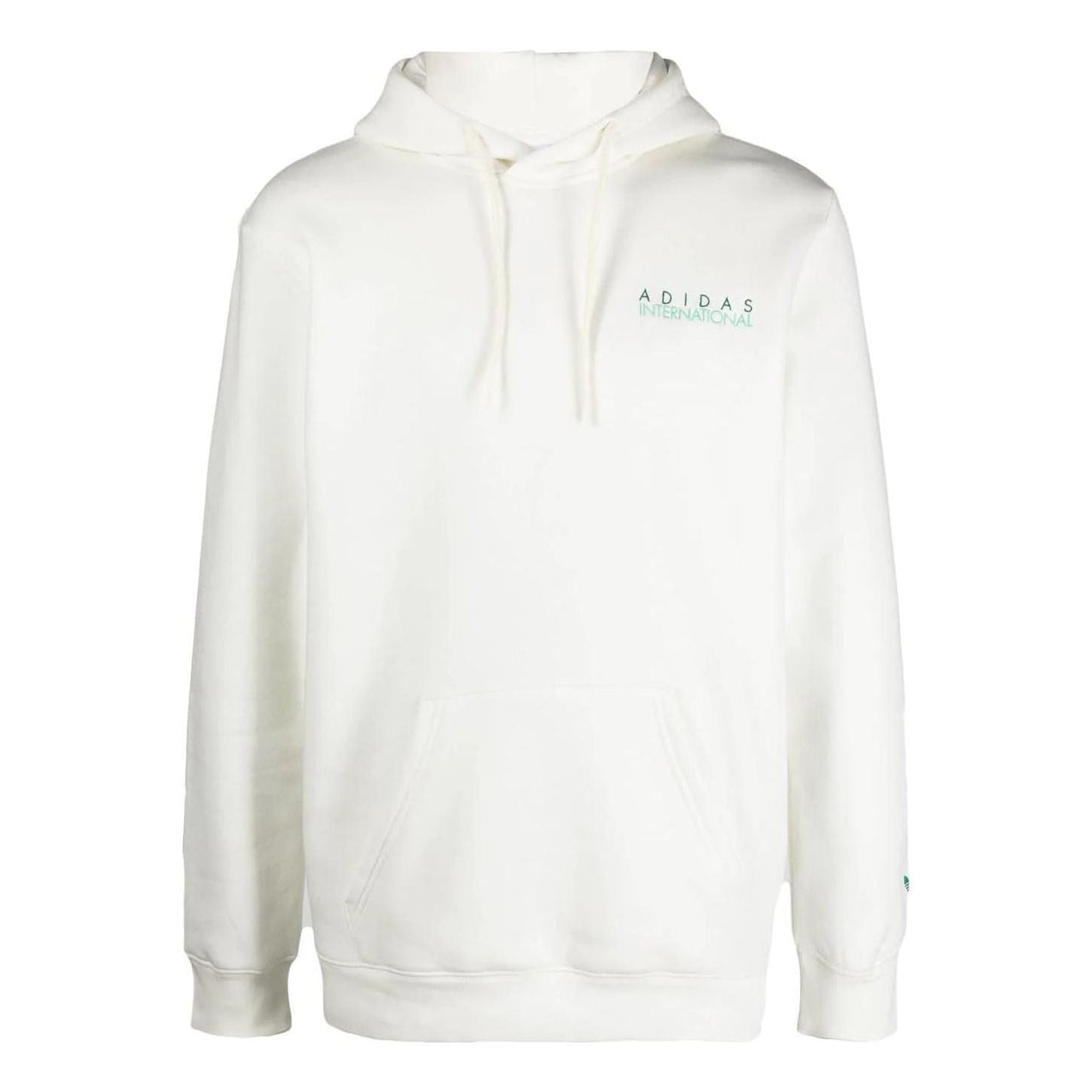 Men's adidas originals Back Logo Alphabet Printing Drawstring Hood Long Sleeves White HF4918