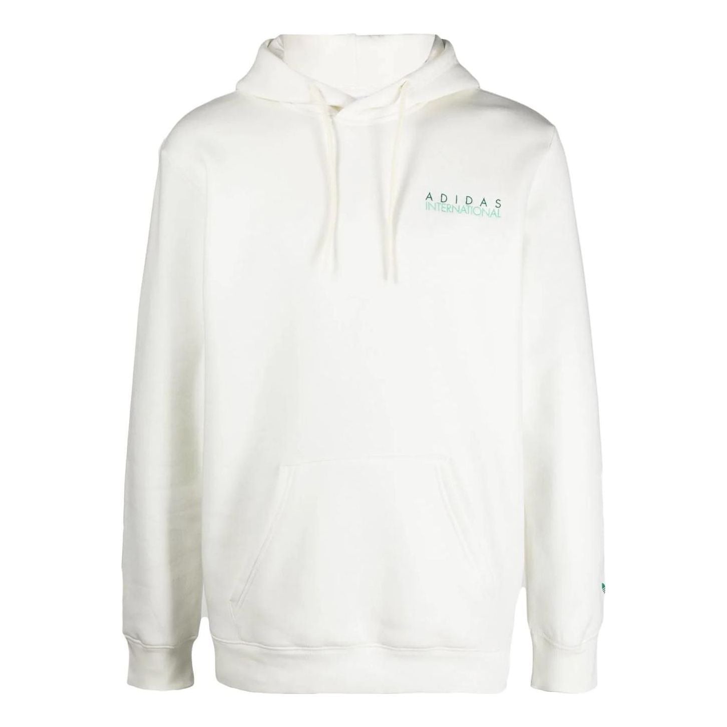 Men's adidas originals Back Logo Alphabet Printing Drawstring Hood Long Sleeves White HF4918