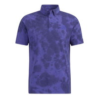 adidas Tie Dye Logo Printing Full Print Breathable Short Sleeve Polo Shirt Japanese version Purple HC7911