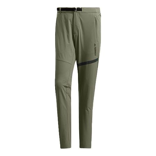 adidas Terrex Insp Ms Pants Outdoor mountaineering waterproof Reflective Logo Sports Long Pants Green GN7616