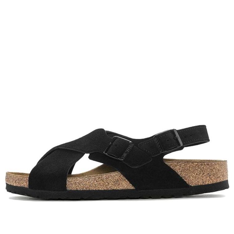 Birkenstock Tulum Suede Leather Narrow Fit Sandals 'Black' 1024086